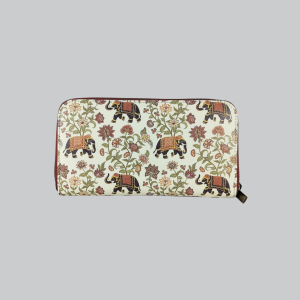 Elephant Floral Zipper Wallet