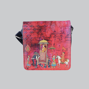 King Procession Faux Leather Square Sling Bag