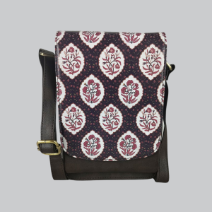 Mughal Floral Faux Leather Rectangle Sling Bag