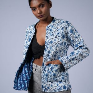Blue & White Floral Jacket
