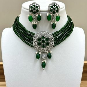 Deep Sea Green Modern Choker