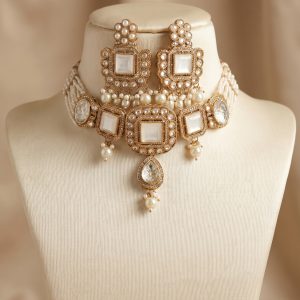 Heritage Choker Jaipur - White