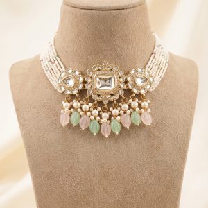 Kundan Choker Pearl - Stone